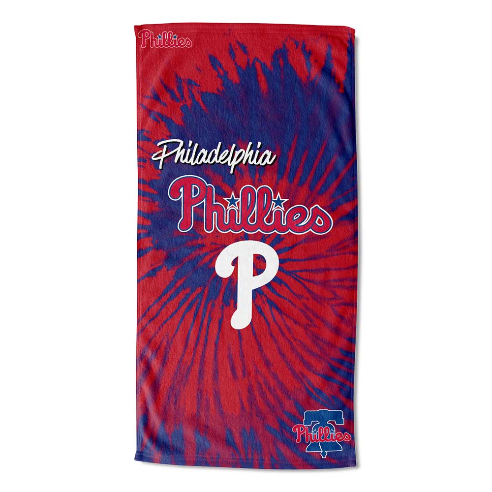 MLB Philadelphia Phillies Pyschedelic Beach Towel 30x60 Inches