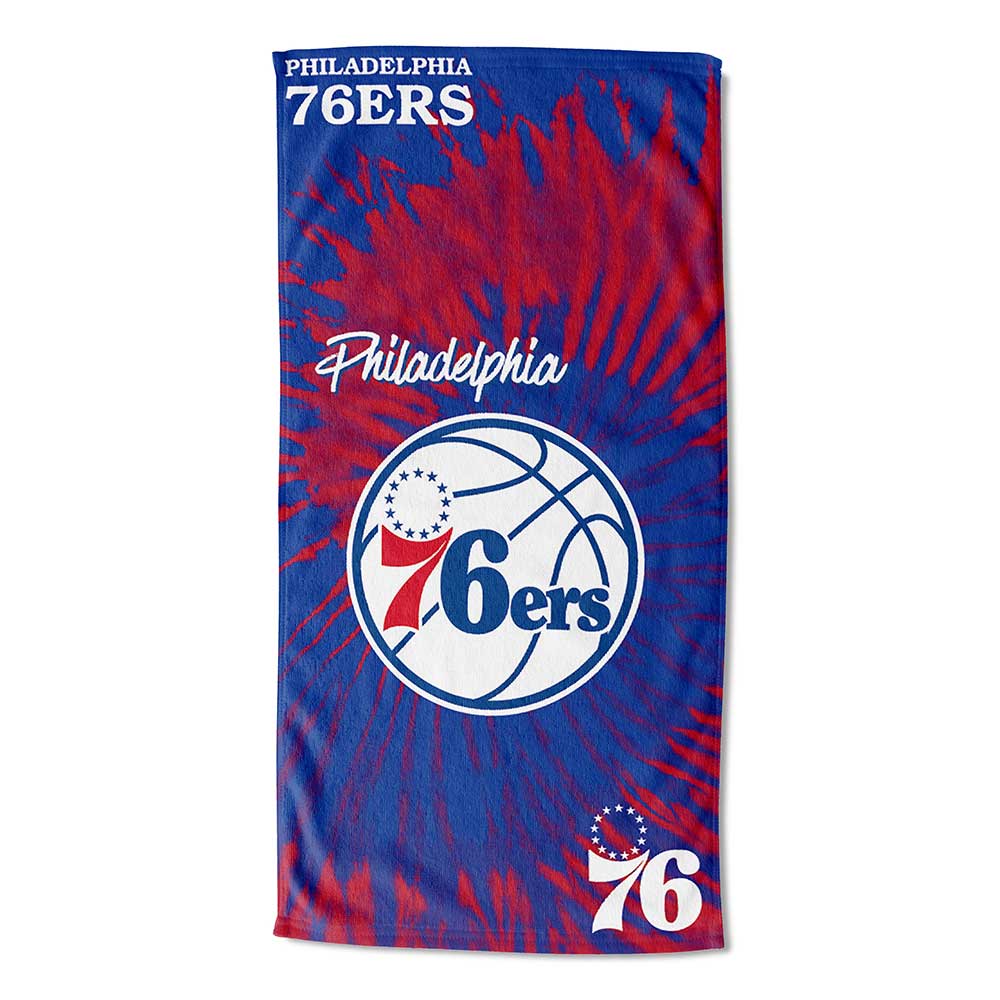 NBA Philadelphia 76ers Psychedelic Beach Towel 30x60 Inches