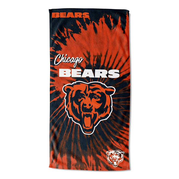 NFL Chicago Bears Psychedelic Beach Towel 30x60 Inches