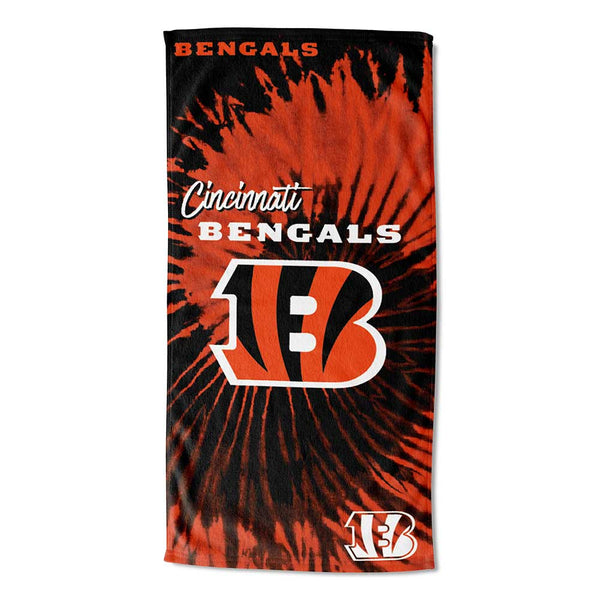 NFL Cincinnati Bengals Psychedelic Beach Towel 30x60 Inches