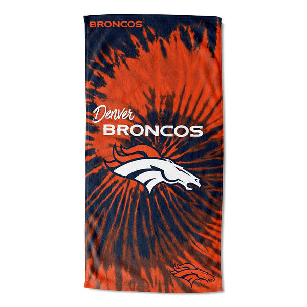 NFL Denver Broncos Psychedelic Beach Towel 30x60 Inches