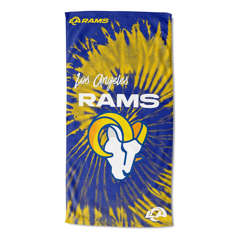 NFL Los Angeles Rams Psychedelic Beach Towel 30x60 Inches