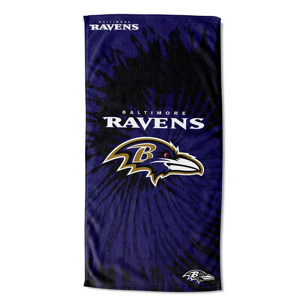 NFL Baltimore Ravens Psychedelic Beach Towel 30x60 Inches