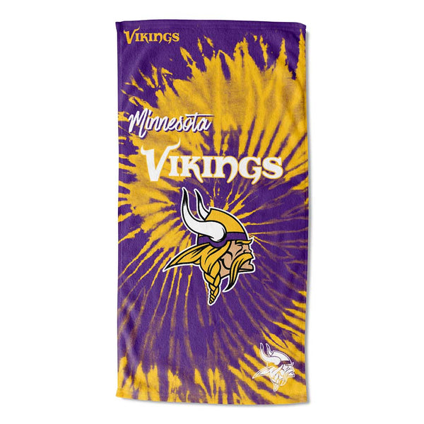NFL Minnesota Vikings Psychedelic Beach Towel 30x60 Inches