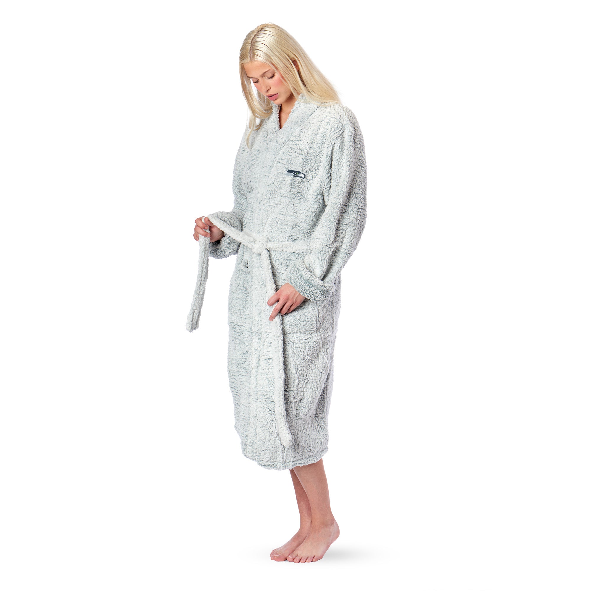 NFL Seattle Seahawks S/M Sherpa Bathrobe 25 x 47 Inches