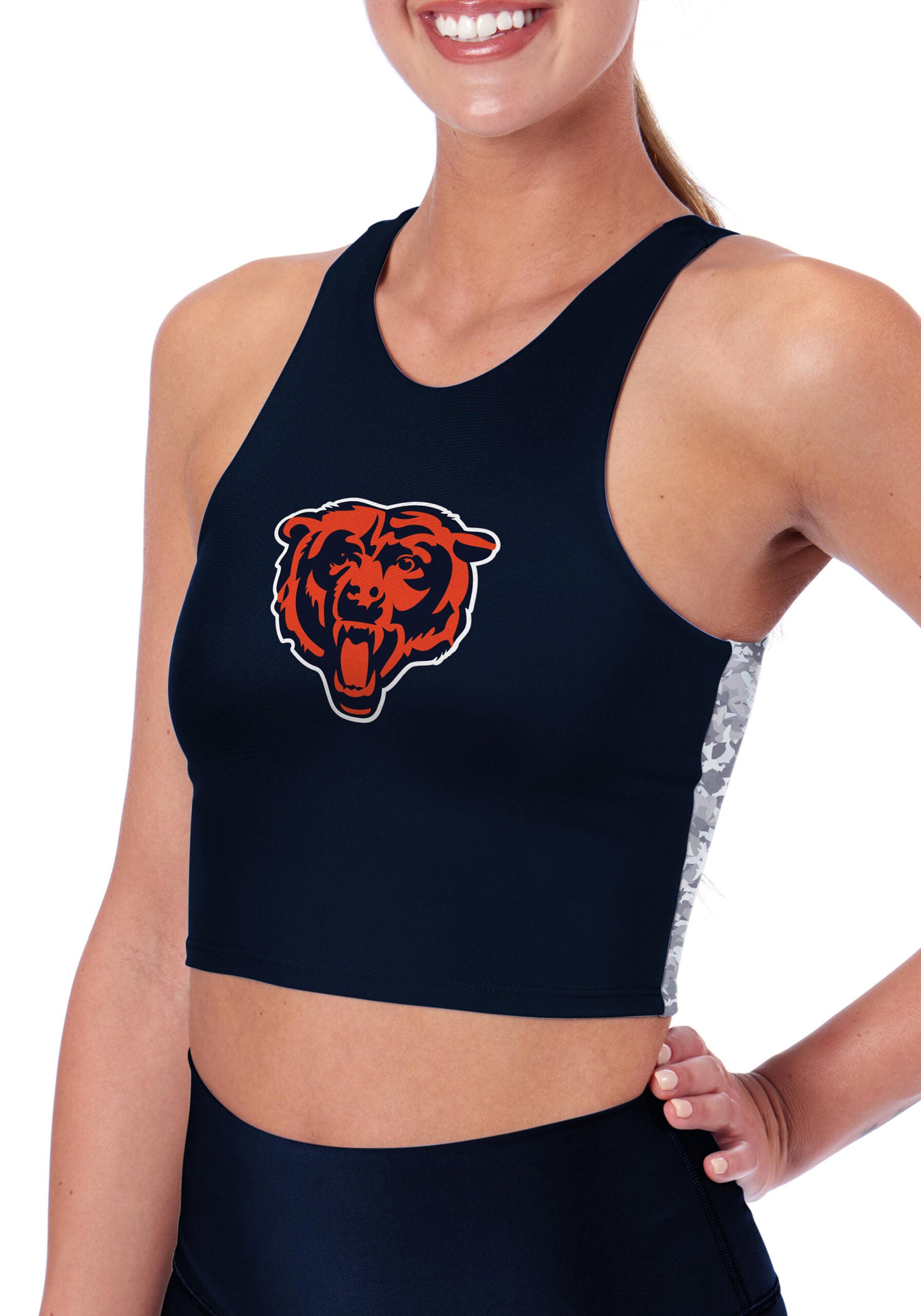 CERTO NFL Chicago Bears Crosstown High Neck Midi Sports Bra