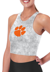 CERTO NCAA Clemson Tigers High Neck Midi Sports Bra