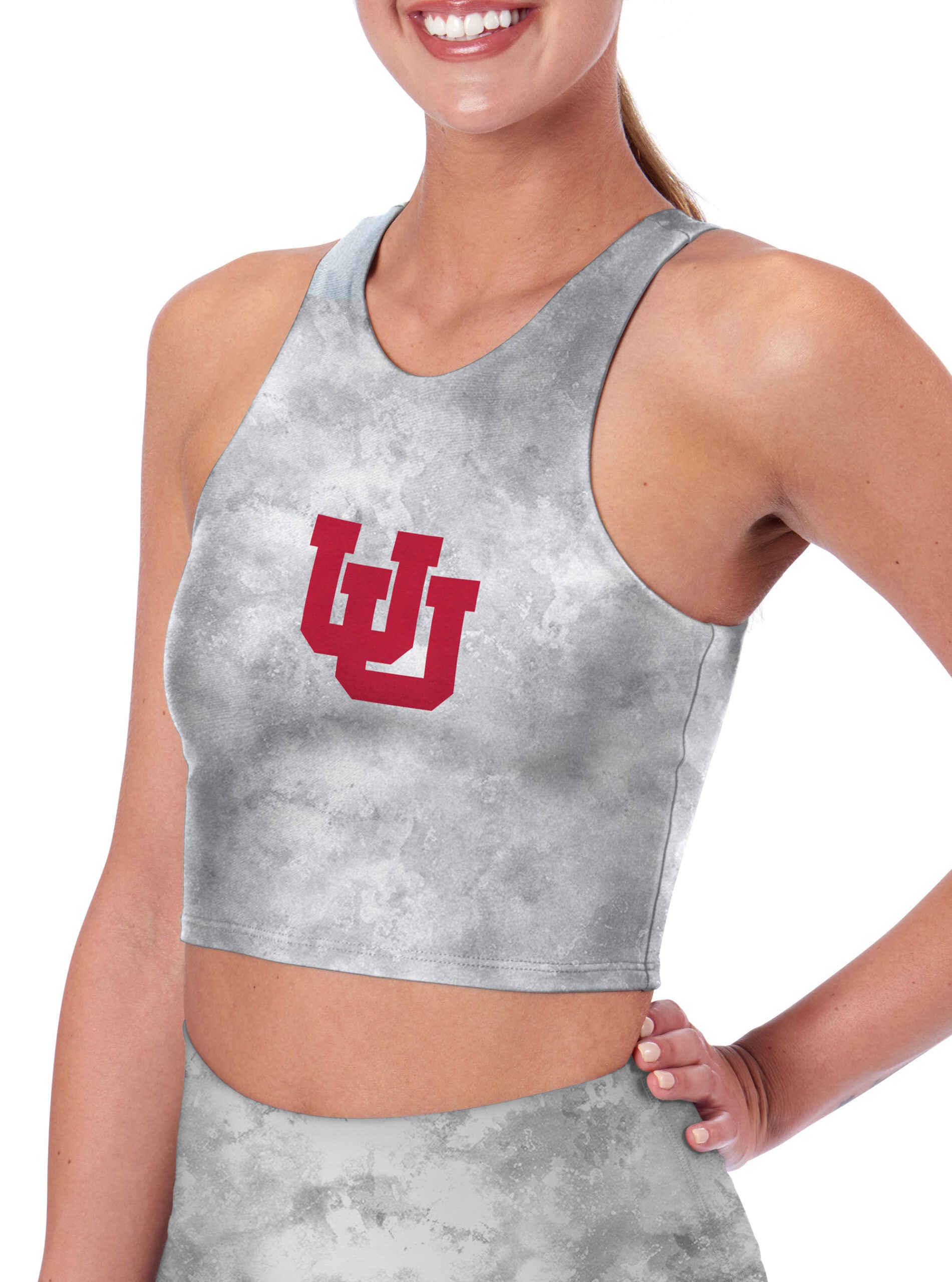 CERTO NCAA Utah Utes High Neck Midi Sports Bra