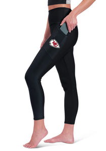 Kansas City Chiefs Certo Women's High Waist Two-Pocket Leggings - Black