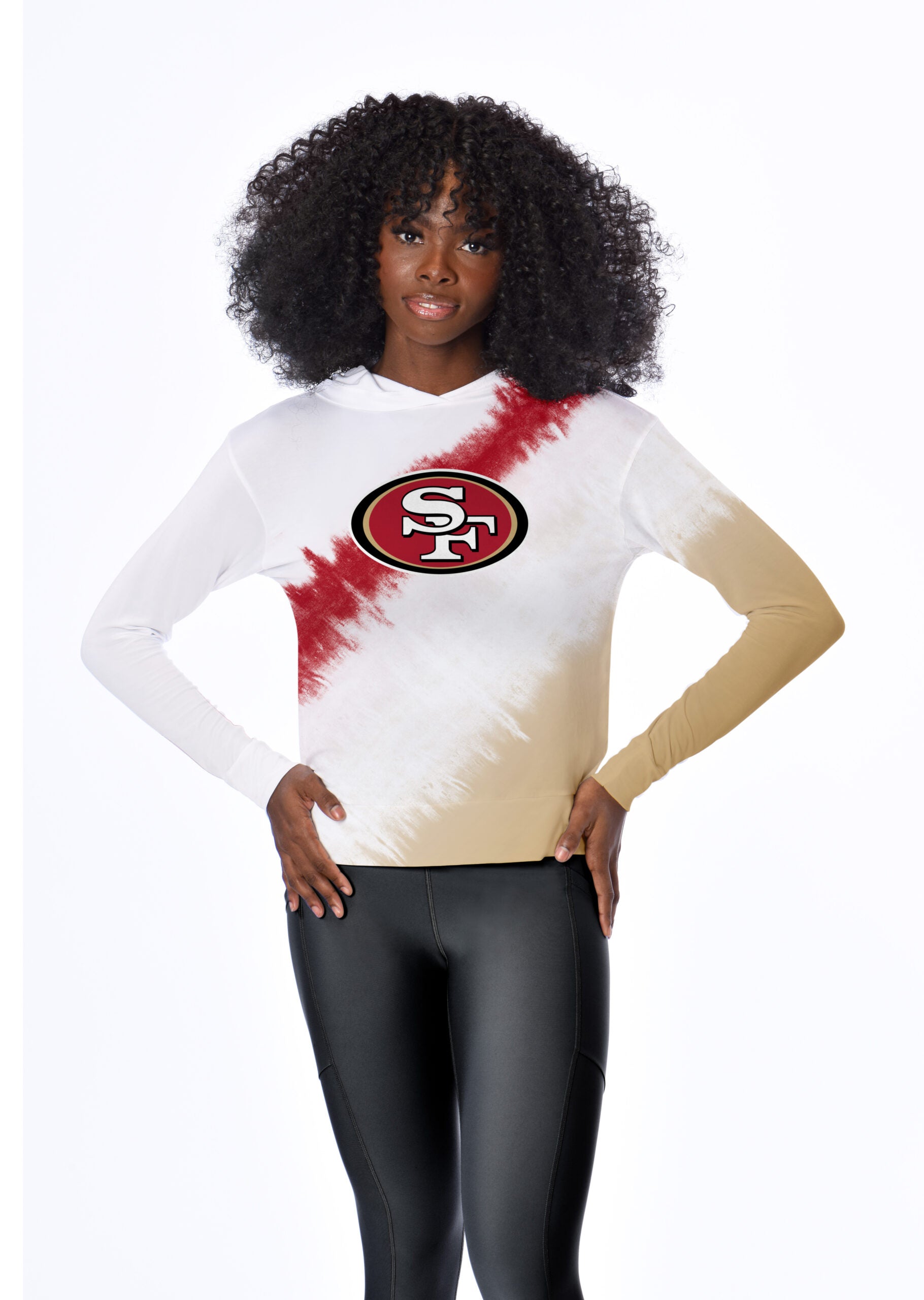 San Francisco 49ers Certo Women's Rundown Lightweight Pullover Hoodie - White