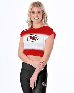 Kansas City Chiefs Certo Women's Cropped Framework T-Shirt - White