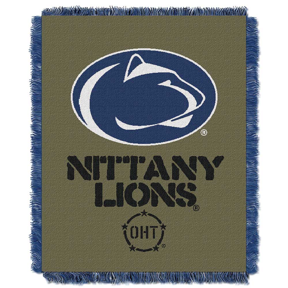 NCAA Penn State Nittany Lions OHT Rank Jacquard Throw Blanket 46x60 Inches