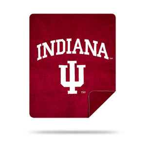 NCAA Indiana Hoosiers Silver Knit Throw Blanket 60x72 Inches