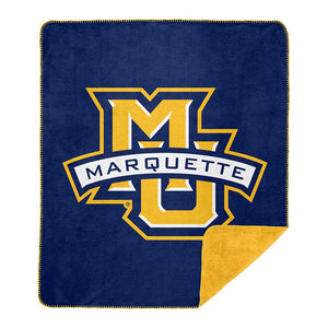 NCAA Marquette Golden Eagles Silver Knit Throw Blanket 60x72 Inches