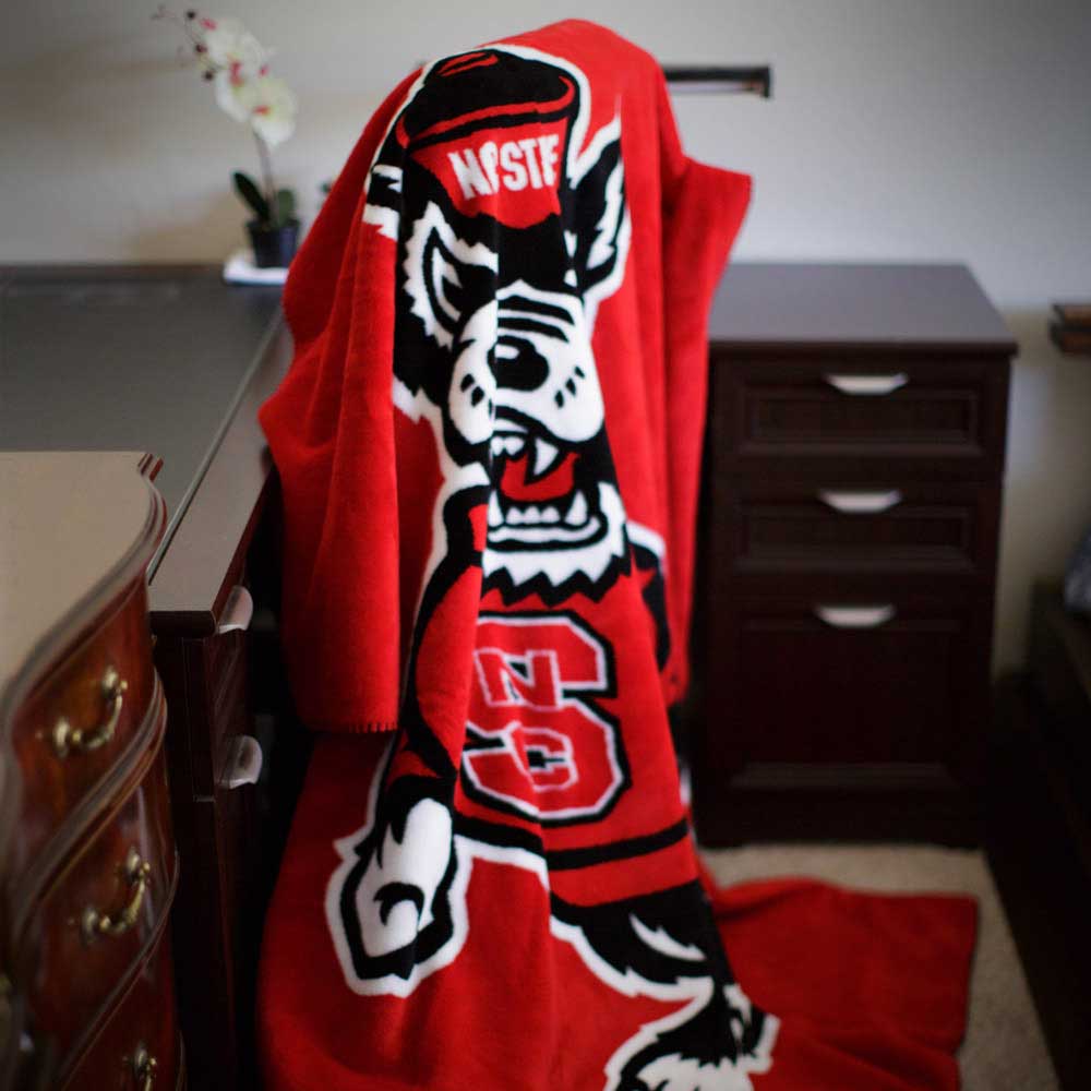 NCAA NC State Wolfpack Silver Knit Throw Blanket 60x72 Inches