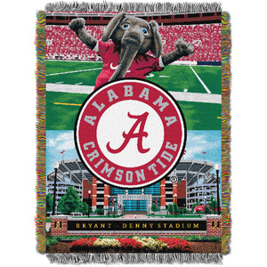 NCAA Alabama Crimson Tide Homefield Advantage Woven Tapestry Wall Hanging 48x60 Inches