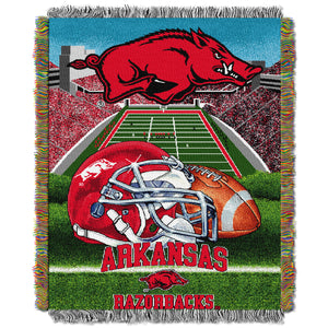 NCAA Arkansas Razorbacks Homefield Advantage Woven Tapestry Wall Hanging 48x60 Inches