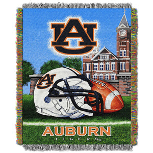 NCAA Auburn Tigers Homefield Advantage Woven Tapestry Throw Blanket 48x60 Inches