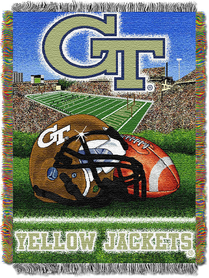 NCAA Georgia Tech Yellow Jackets Homefield Advantage Woven Tapestry Throw Blanket 48x60 Inches