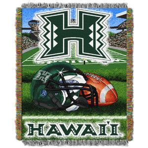 NCAA Hawaii Warriors Homefield Advantage Woven Tapestry Throw Blanket 48x60 Inches