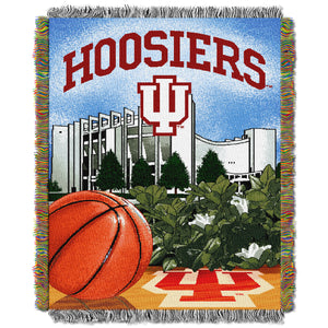 NCAA Indiana Hoosiers Homefield Advantage Woven Tapestry Throw Blanket 48x60 Inches