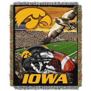NCAA Iowa Hawkeyes Homefield Advantage Woven Tapestry Wall Hanging 48x60 Inches