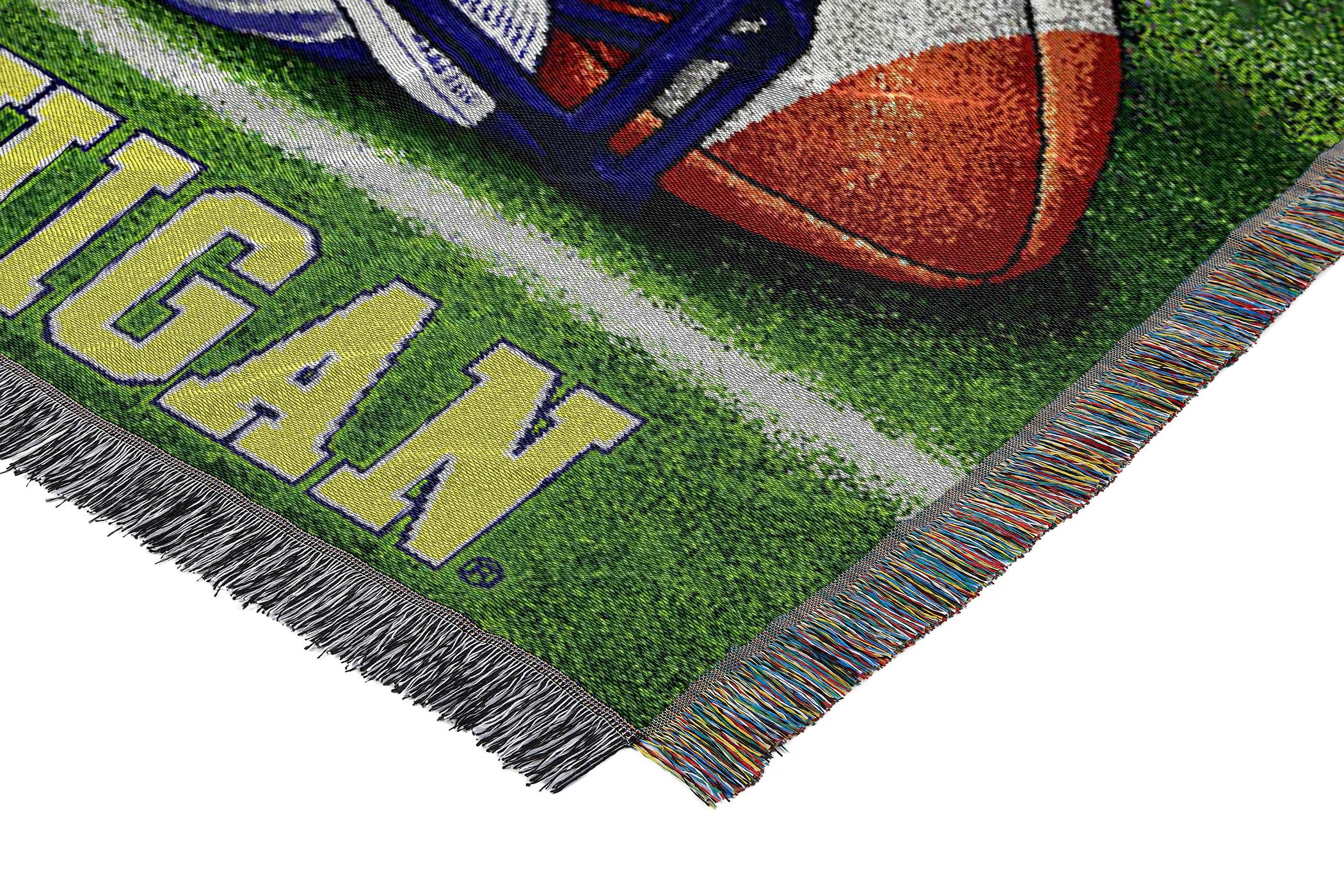 NCAA Michigan Wolverines Homefield Advantage Woven Tapestry Throw Blanket 48x60 Inches