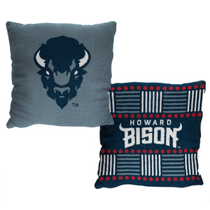 NCAA Howard Bison University Homage Jacquard Pillow 20x20 Inches