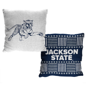 NCAA Jackson State Tigers Homage Jacquard Pillow 20x20 Inches