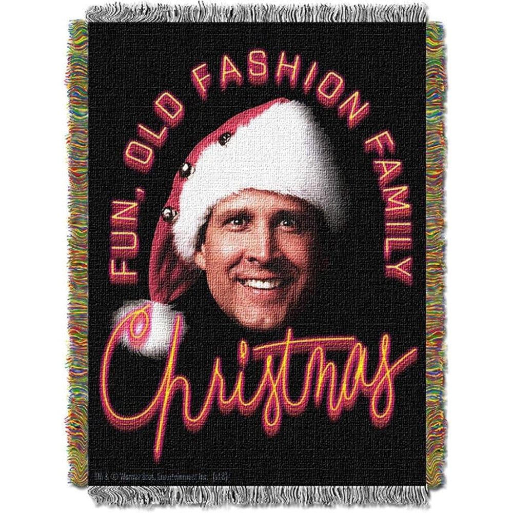 Warner Bros. National Lampoons Christmas Vacation Nice Times Woven Tapestry Throw Blanket 48x60 Inches