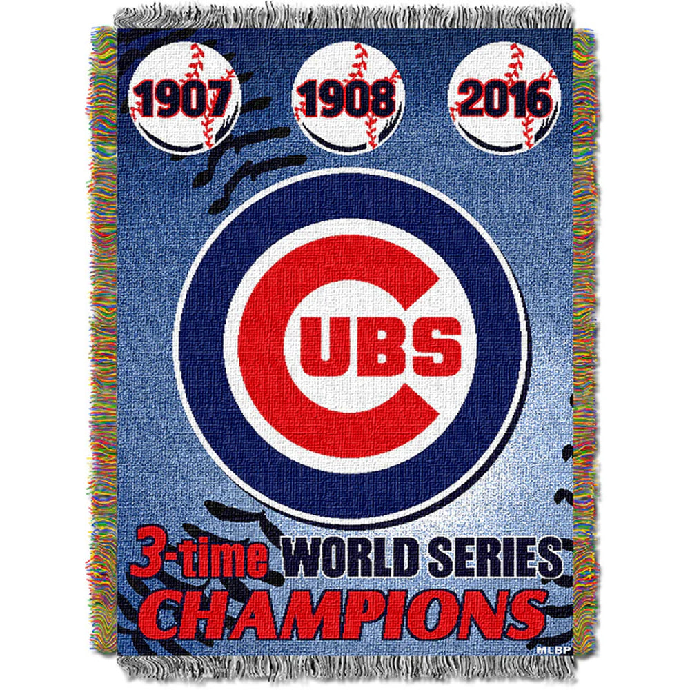 MLB Chicago Cubs Commemorative Series Throw Blanket 48x60 Inches