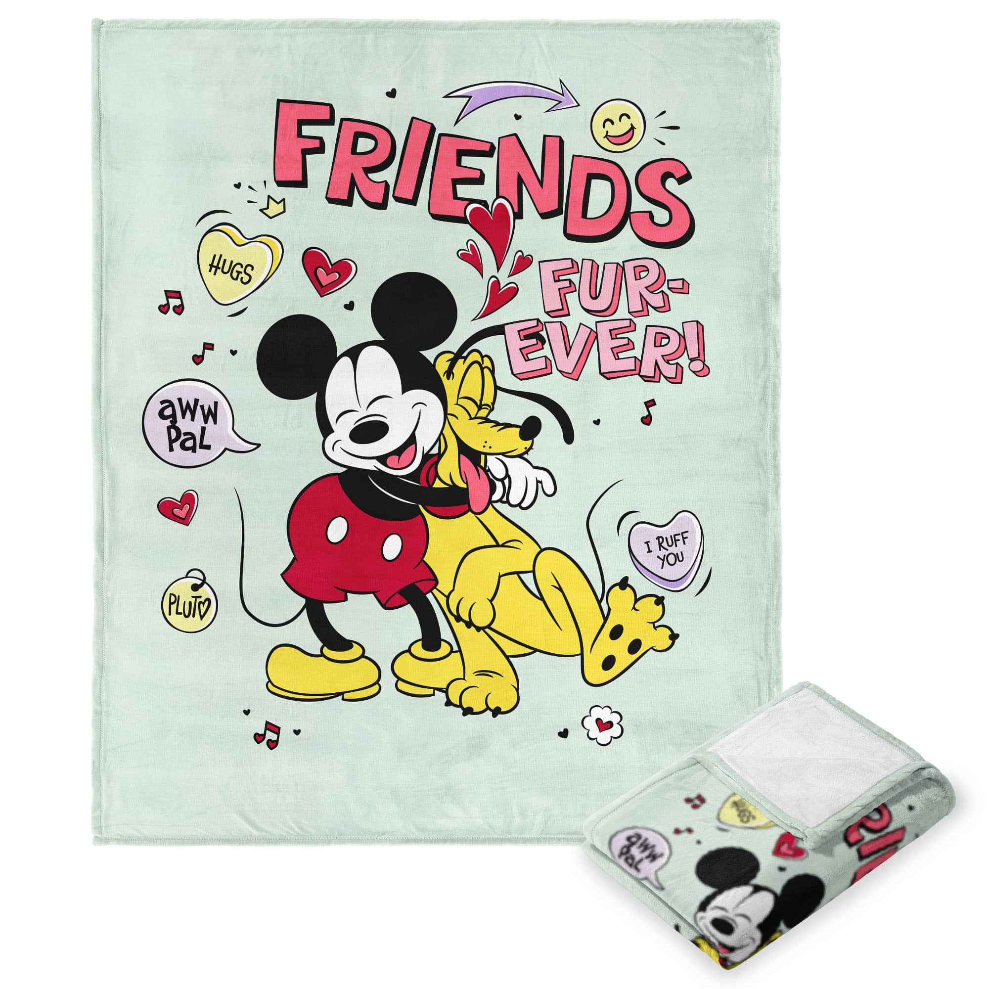 Disney Mickey Mouse Friends Furever Silk Touch Throw Blanket 50x60 Inches