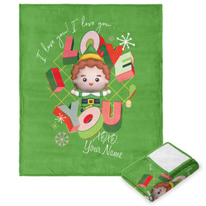 Warner Bros. Elf Elf Love Personalized Silk Touch Throw Blanket 50x60 Inches