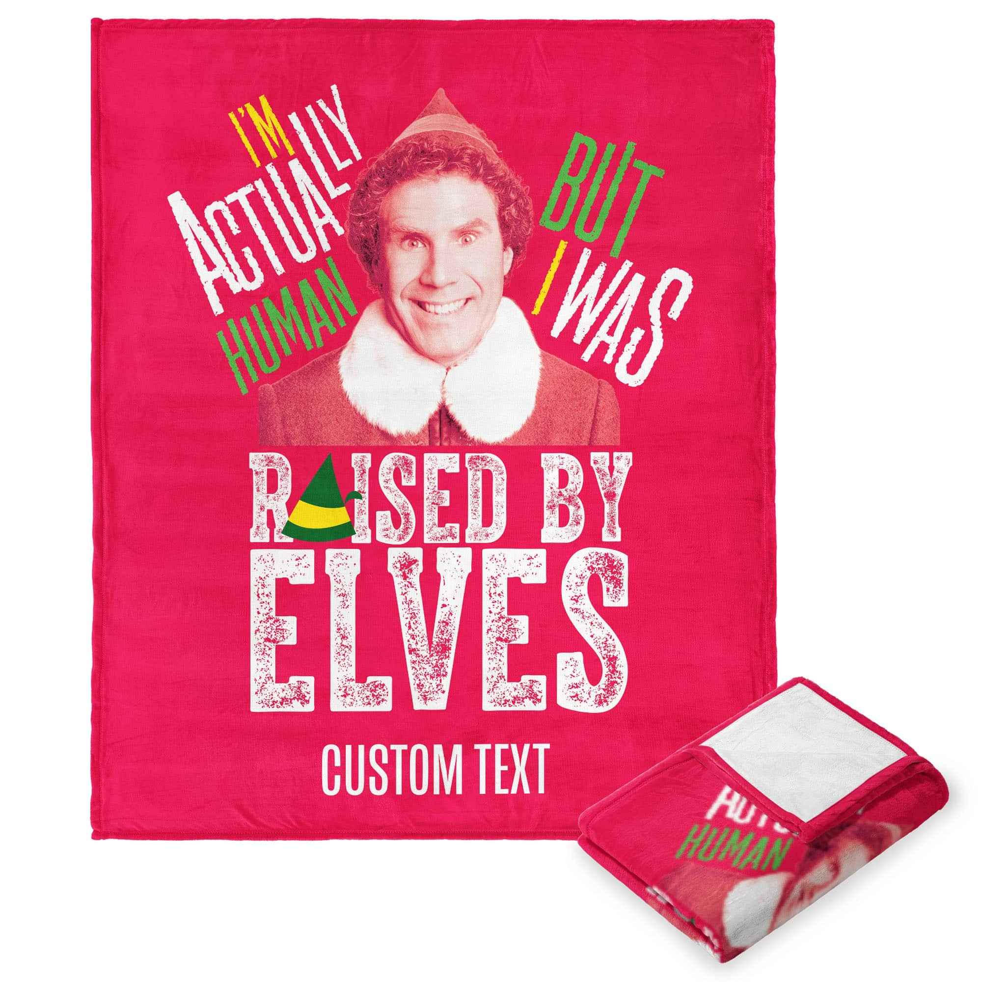 Warner Bros. Elf Raised By Elves Personalized Silk Touch Throw Blanket 50x60 Inches