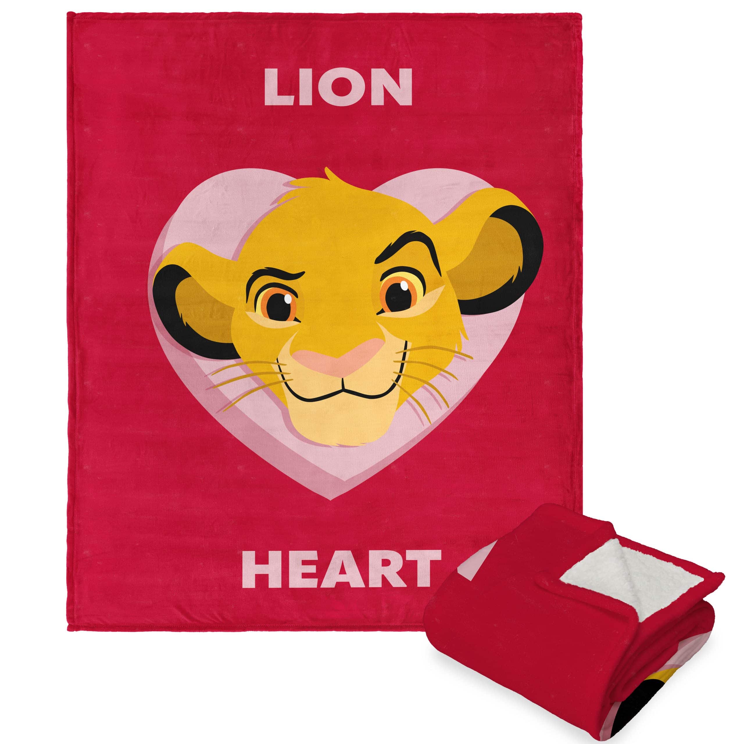 Disney Lion King Lion Heart Silk Touch Sherpa Throw Blanket 50x60 Inches