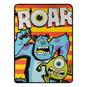 Disney Pixar Monsters Inc. Heading Out Micro Raschel Throw Blanket 46x60 Inches