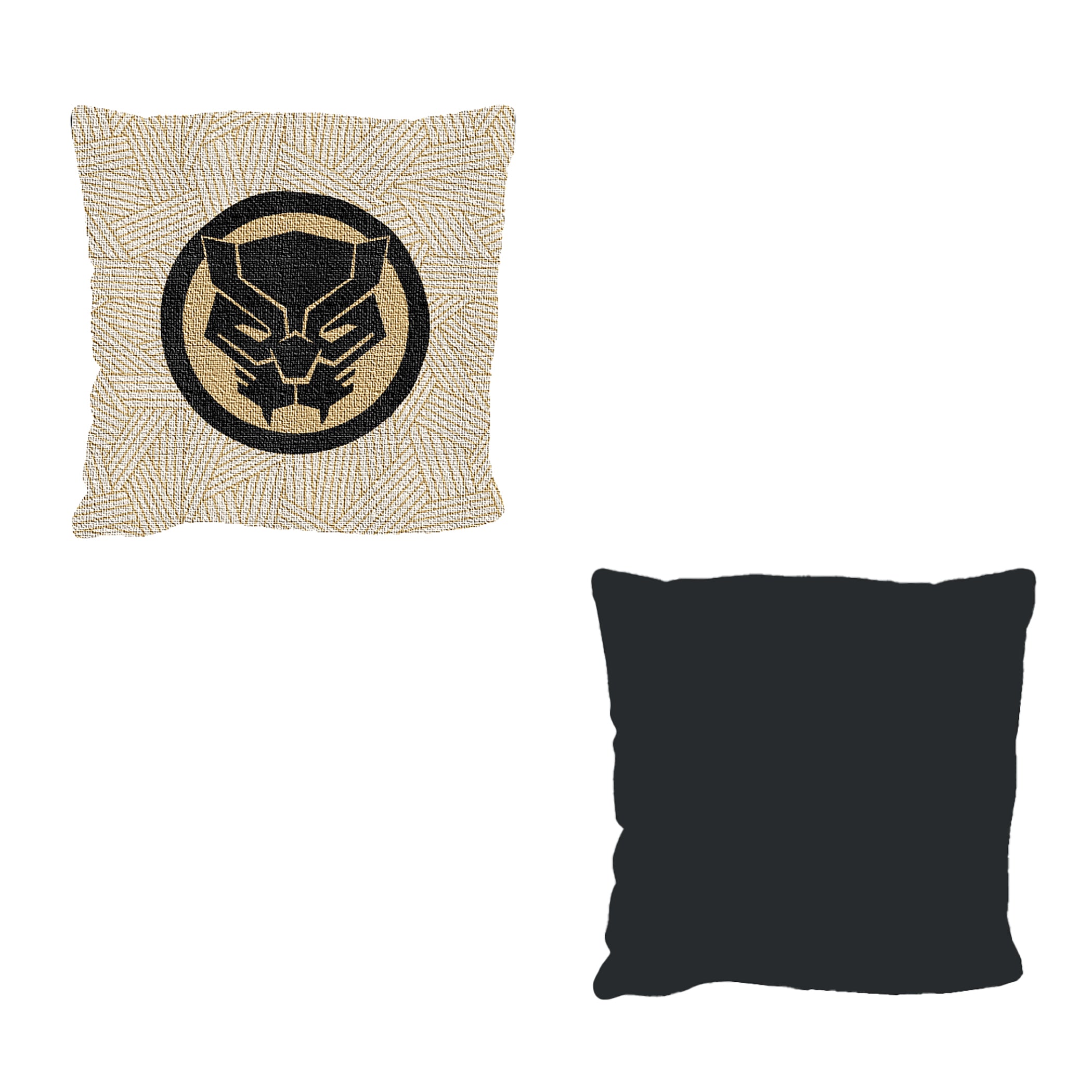 Marvel Black Panther Facing Fierce Jacquard Throw Pillow 20x20 Inches