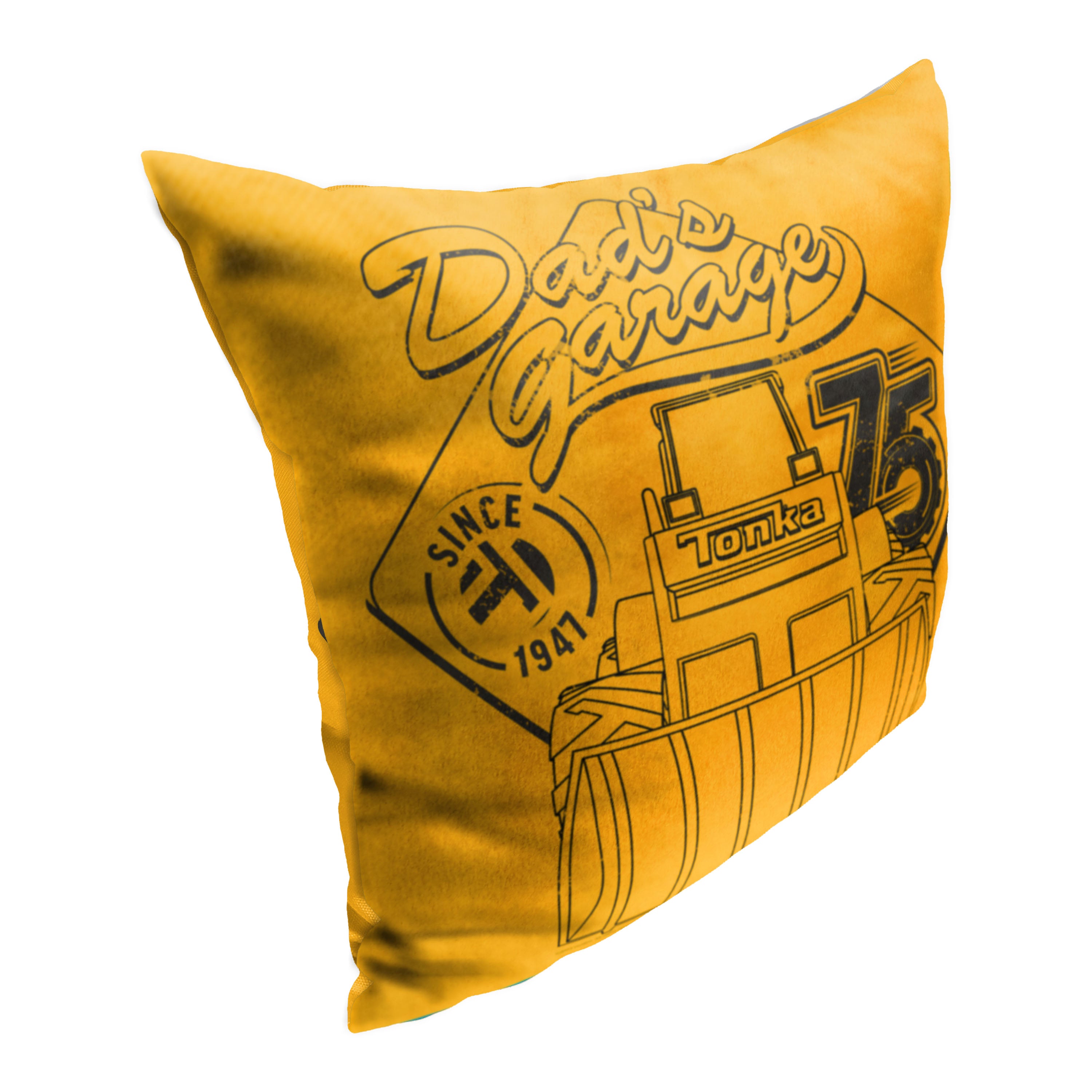 Hasbro Tonka Dad's Garage Throw Pillow 18x18 Inches