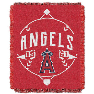 MLB Los Angeles Angels Ace Jacquard Throw Blanket 46x60 Inches