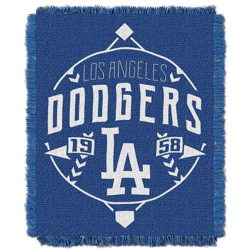 MLB Los Angeles Dodgers Ace Jacquard Throw Blanket 46 x 60 Inches