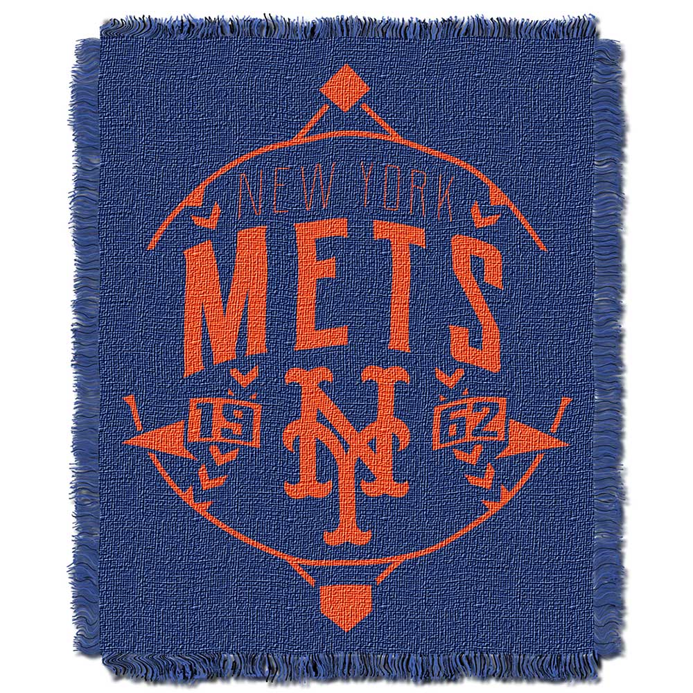 MLB New York Mets Ace Jacquard Throw Blanket 46 x 60 Inches