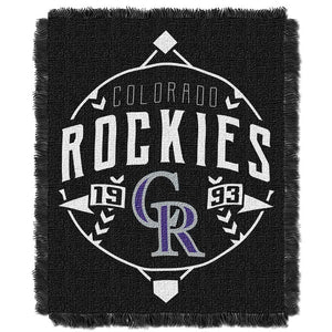 MLB Colorado Rockies Ace Jacquard Throw Blanket 46x60 Inches