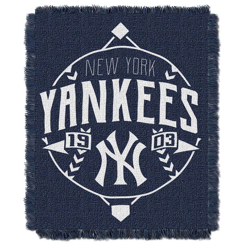 MLB New York Yankees Ace Jacquard Throw Blanket 46 x 60 Inches