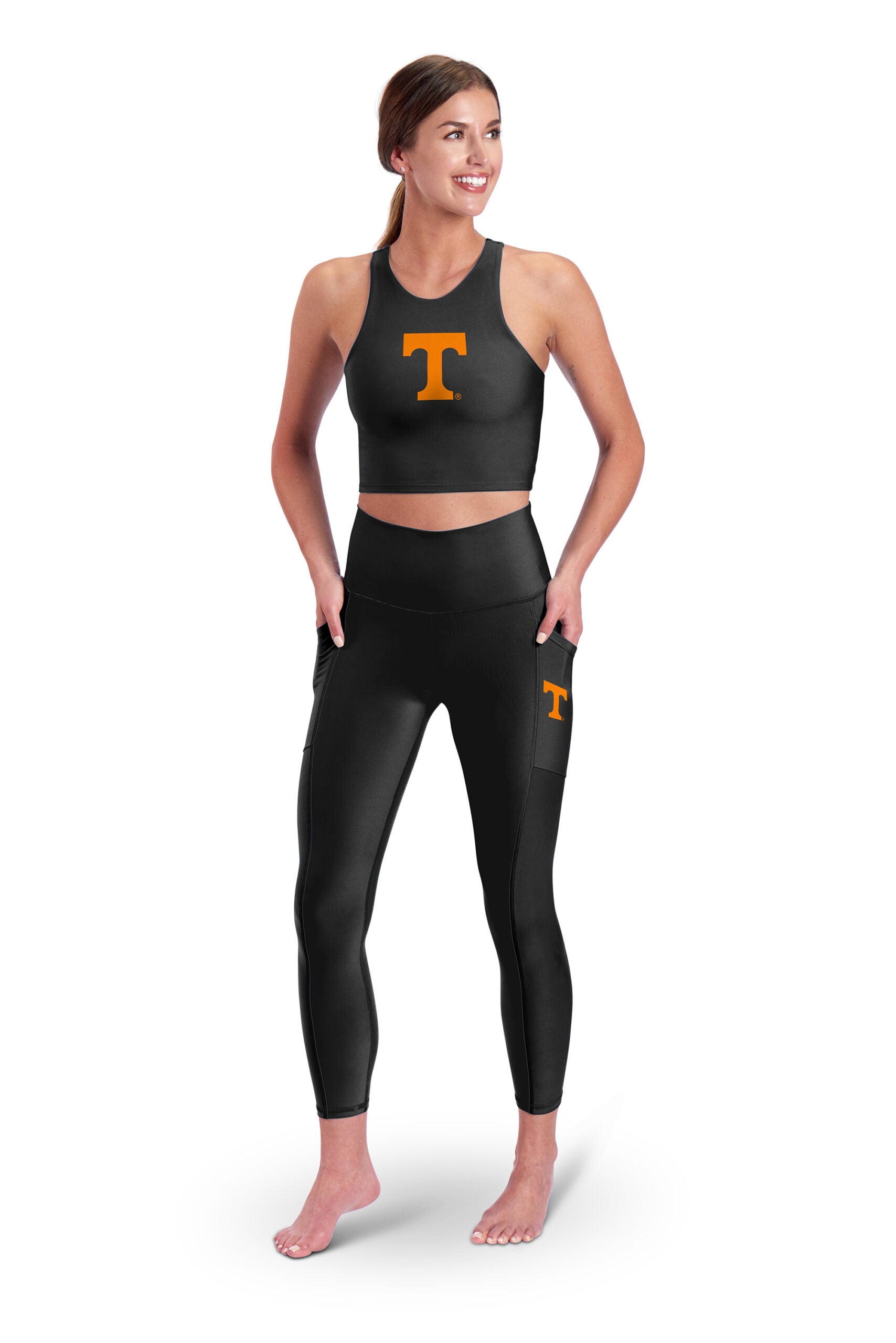 CERTO NCAA Tennessee Volunteers Women's 7/8 High Waist 2-Pocket Assembly Alternate Leggings