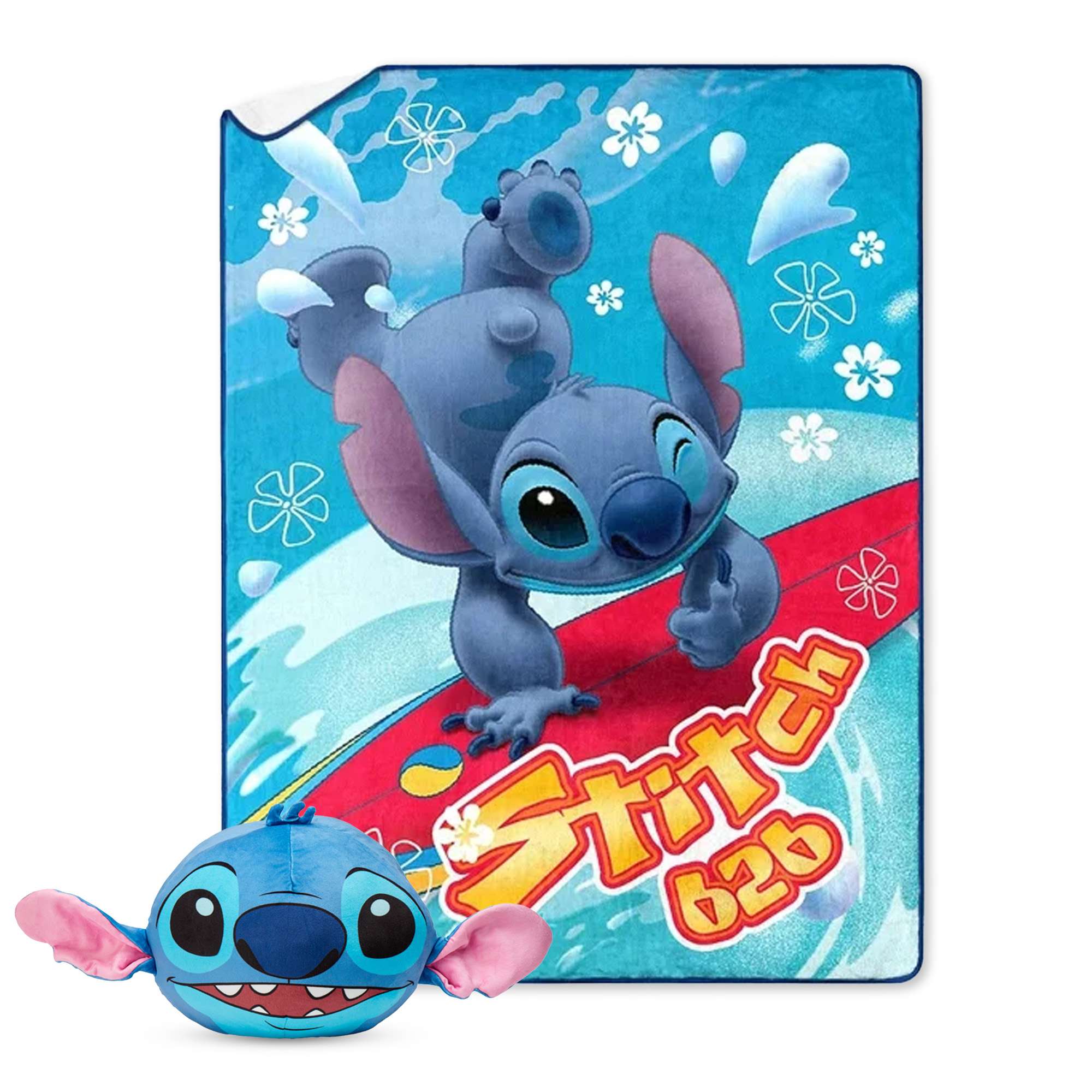 Lilo & Stitch Techno Ohana Character Cloud Pillow & Silk Touch Sherpa Throw Set