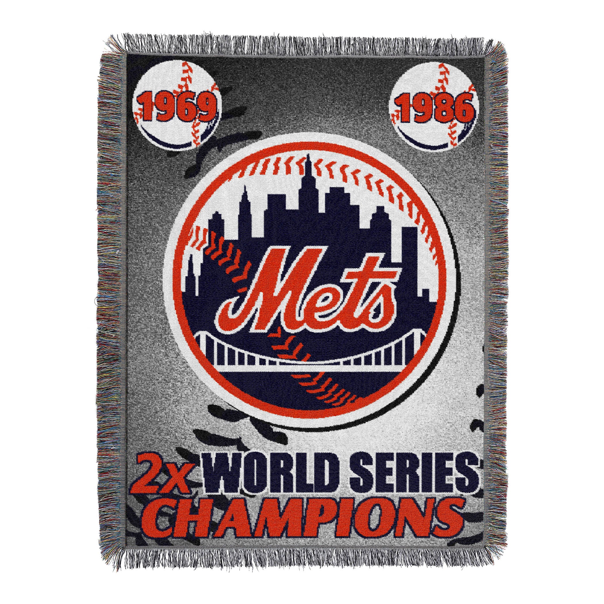MLB New York Mets Commemorative Series Throw Blanket 48x60 Inches