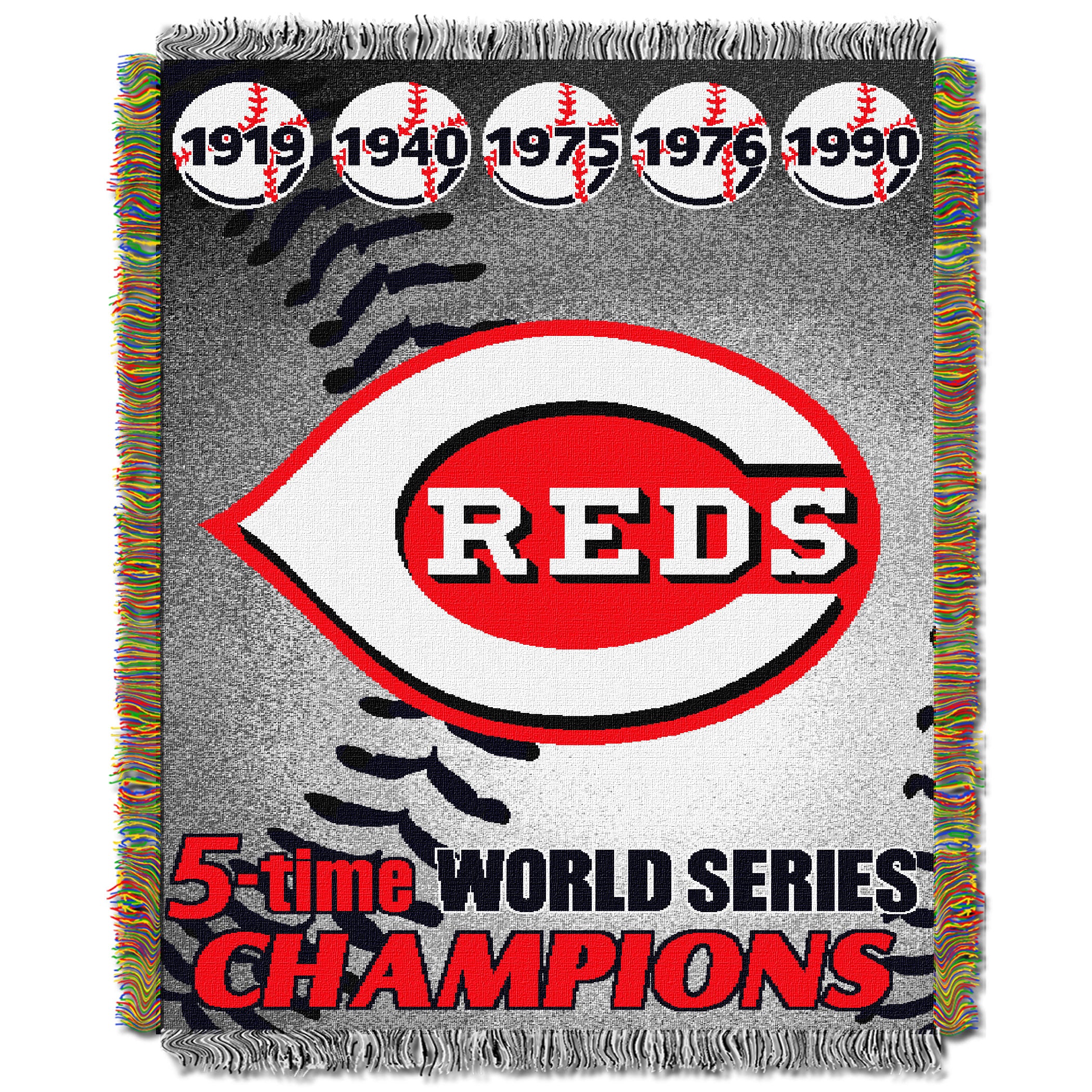 MLB Cincinnati Reds Commemorative Series Throw Blanket 48x60 Inches