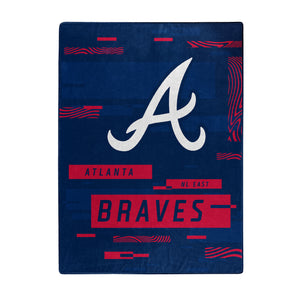 MLB Atlanta Braves Digitize Raschel Throw Blanket 60x80Inches