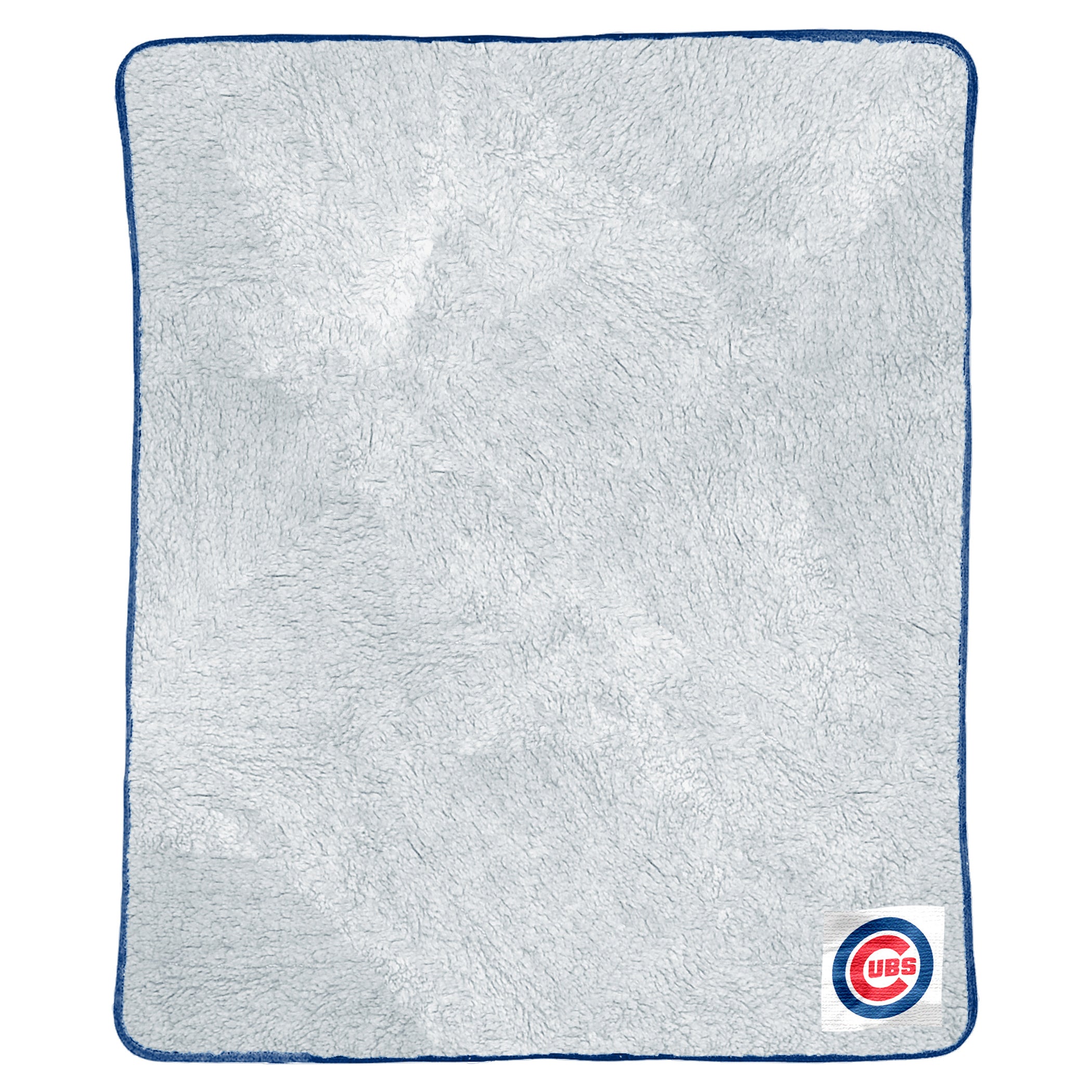 MLB Chicago Cubs Patch Two Tone Sherpa Throw Blanket 50x60 Inches