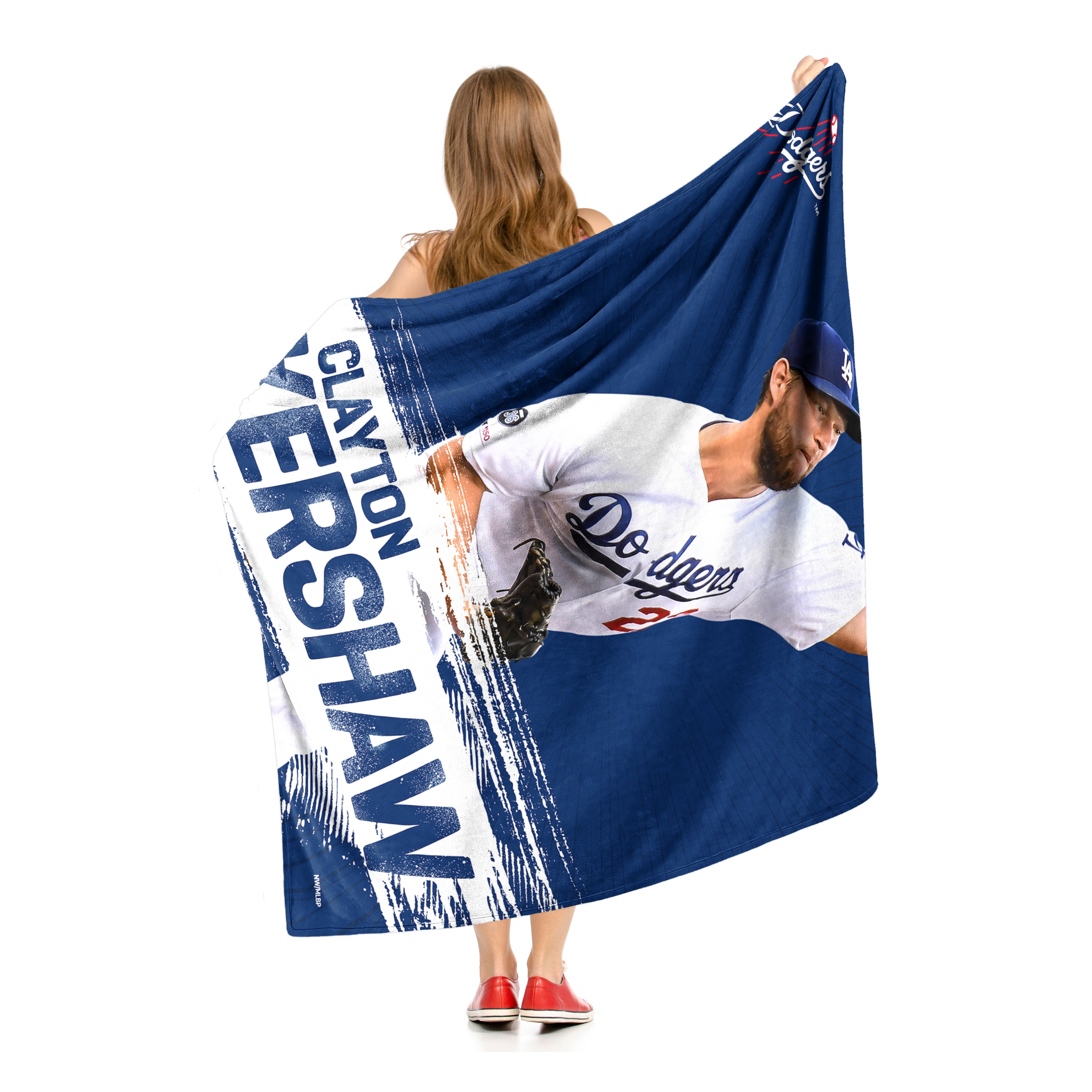 MLB Los Angeles Dodgers Clayton Kershaw Silk Touch Throw Blanket 50x60 Inches